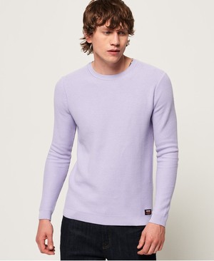 Superdry SUPIMA® Cotton Crew Neck Férfi Ugró Lila | TBUKE2346